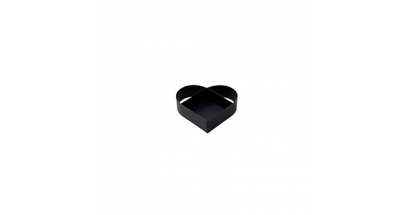 Portavelas Corazón Negro Figura Stelton