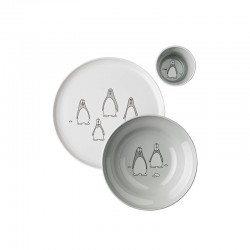 Conjunto para Criança 3 Peças - Pingo Cinza - Stelton