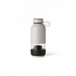 Glass Filtered Water Bottle - To Go Grey - Lekue