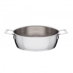 Cacerola Baja 24Cm - Pots And Pans Plata - A Di Alessi