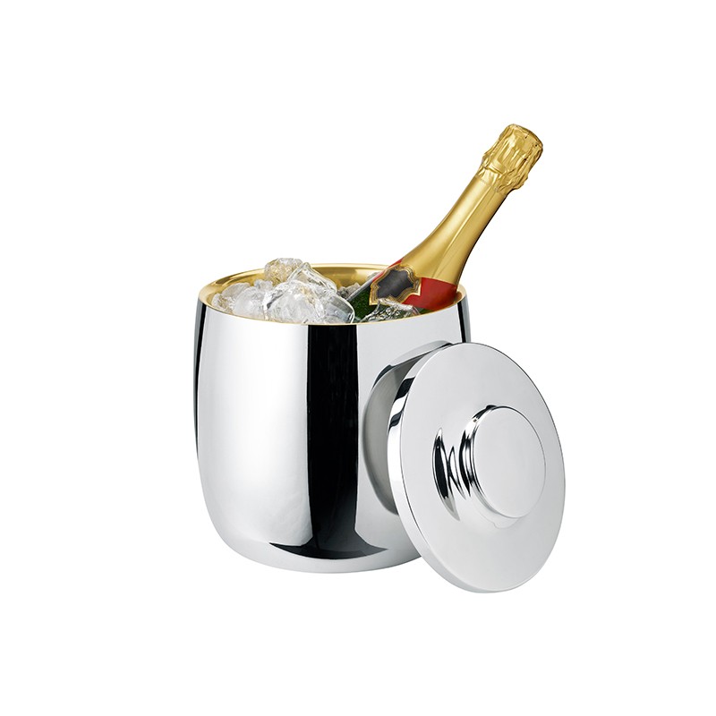 Cubitera/Champañera con Pinzas - Norman Foster Gris Y Dorado - Stelton