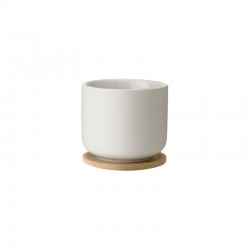 Cup with Coaster Sand - Theo - Stelton