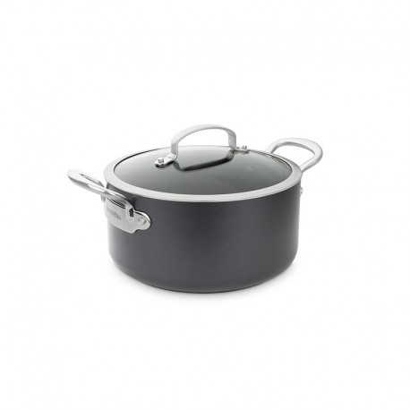 Non-Stick Ceramic Casserole With Lid Ø24cm - Barcelona Black - Green Pan GREEN PAN CW002204-002