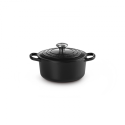 Cocotte Redonda 18cm Negro Mate - Signature - Le Creuset