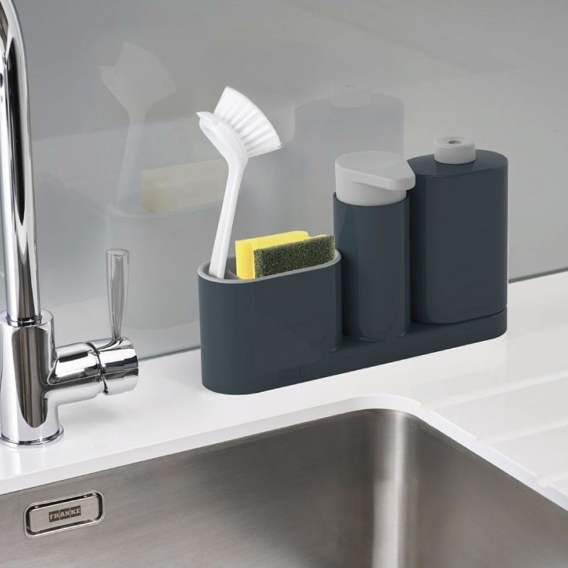 Sink Tidy Set Plus Sink Base Grey Joseph Joseph