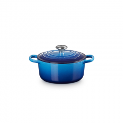 Cast Iron Round Casserole 18cm - Azure Blue - Le Creuset