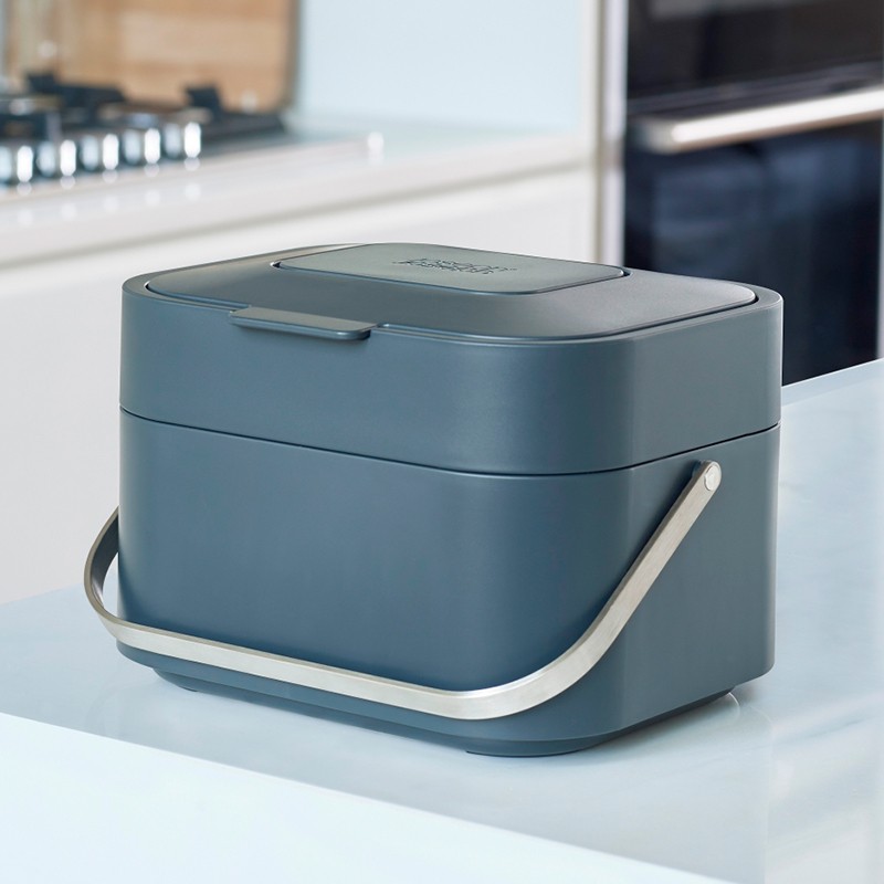 Food Waste Bin Stack4 Grey Joseph Joseph