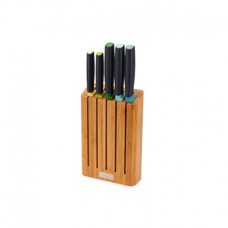 Bloco em Bambu com 5 Facas - Elevate Multicolorido - Joseph Joseph JOSEPH JOSEPH JJ10300