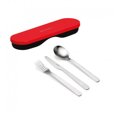 Travel Cutlery with Case Red - Store&Go - Guzzini GUZZINI GZ17110131
