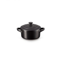 Mini Cocotte Redonda 10cm Preto Mate - Le Creuset