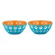 Set of 2 Bowls 12cm Blue/White/Orange - Le Murrine Blue, White And Orange - Guzzini GUZZINI GZ279412145