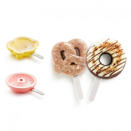 Donut&Pretzel Popsicle Molds (4 Un) - Lekue LEKUE LK3400255SURU150