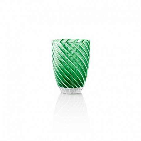 Set of 6 Tumbler Glasses 380ml Green - Vertigo Green And White - Italesse ITALESSE ITL3353GW