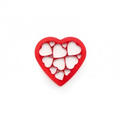 Galletas Puzzle Corazón Rojo - Lekue LEKUE LK0200160R01M017