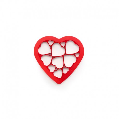 Galletas Puzzle Corazón Rojo - Lekue LEKUE LK0200160R01M017