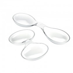 Set of 2 Interlocking Dishes Clear - Grace White And Clear - Guzzini