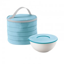 Juego Bolso Térmico Circular con Recipiente Azul - Handy - Guzzini