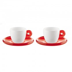 Set of 2 Espresso Cups Red - Gocce - Guzzini GUZZINI GZ26690065