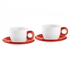 Set of 2 Cappuccino Cups Red - Gocce - Guzzini GUZZINI GZ27740065