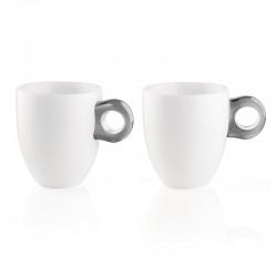 Set of 2 Mugs Grey - Gocce - Guzzini