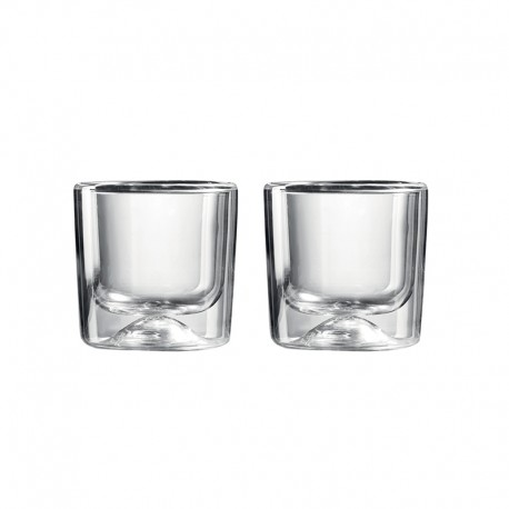 2 Vasos Térmicos de Doble Cuerpo Pequeño - Gocce Transparente - Guzzini GUZZINI GZ22300000