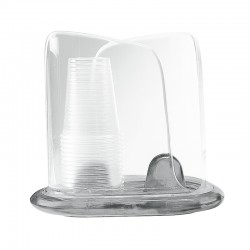 Plastic/Paper Cup Dispenser 'Mimi' Grey - Feeling - Guzzini