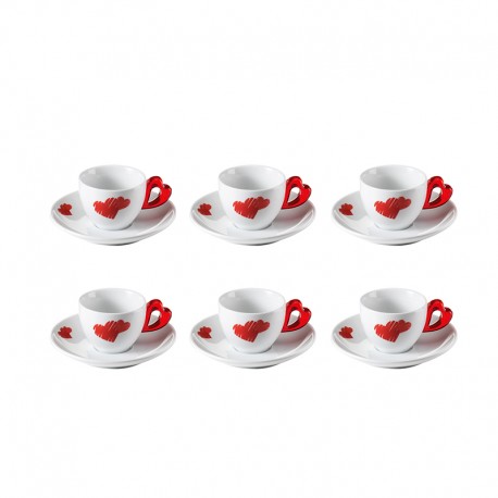 Set of 6 Espresso Cups Red - Love - Guzzini GUZZINI GZ11410165