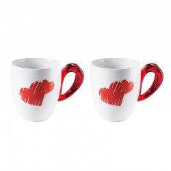 Set of 2 Mugs Red - Love - Guzzini