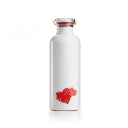 Thermal Travel Bottle 500ml - Energy Love White - Guzzini