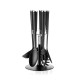 Conjunto de 5 Utensílios com Suporte - Cooking Preto - Guzzini GUZZINI GZ16980016
