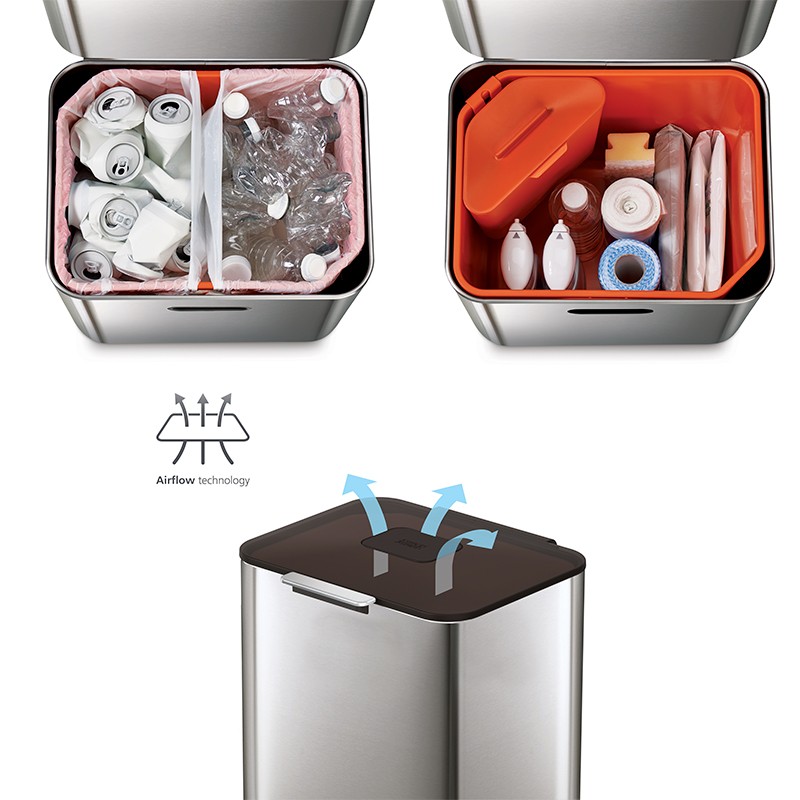 Cubo de Basura 60L Inox - Totem Max - Joseph Joseph