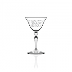 Set of 6 Glasses - Wormwood Astoria Pattern Transparent - Italesse