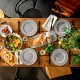 Set of 4 Dining Plate ø27cm - Dressed en Plein Air White - Alessi ALESSI ALESMW72/1WG