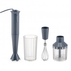Hand Blender with Accessories Grey - Plissé - Alessi