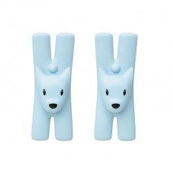 Set of 2 Magnetic Clips Light Blue - Giampo - A Di Alessi