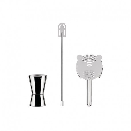 Cocktail Bar Set - Our Roots Silver - Alessi ALESSI ALES5053SET