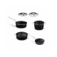 Set of 6 Pieces Black - Pots&Pans - A Di Alessi A DI ALESSI AALEAJM100S6A