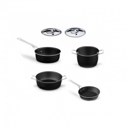 Set of 6 Pieces Black - Pots&Pans - A Di Alessi