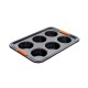 6 Cup Fluted Tart Tin Tray Black - Le Creuset LE CREUSET LC94102939000000