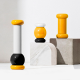 Wood Salt, Pepper and Spice Grinder Yellow Yellow, Black And White - Alessi ALESSI ALESMP02101