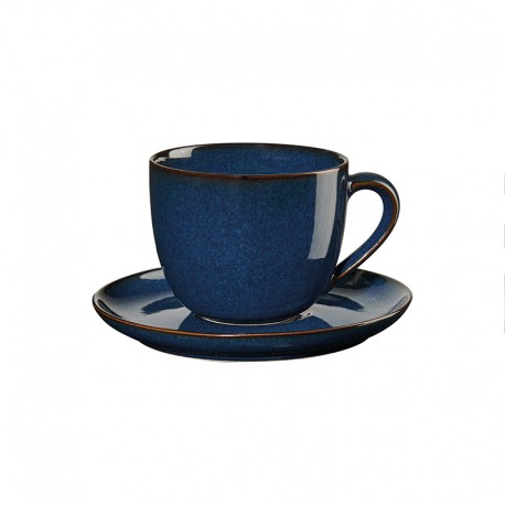 Chávena Cappuccino com Pires 230ml Azul Meia-Noite – Saisons - Asa Selection ASA SELECTION ASA27130119