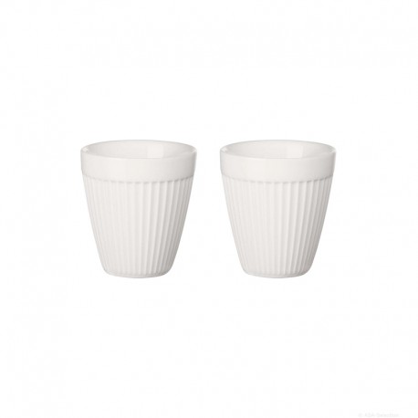 Juego 2 Vasos Termicos Espresso Riscas Blanco - Thermo - Asa Selection ASA SELECTION ASA33700024