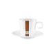 Cappuccino Cup w/ Saucer with Decal 180ml - Cafe Al Bar White - Asa Selection ASA SELECTION ASA19810097