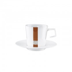 Cappuccino Cup w/ Saucer with Decal 180ml - Cafe Al Bar White - Asa Selection ASA SELECTION ASA19810097