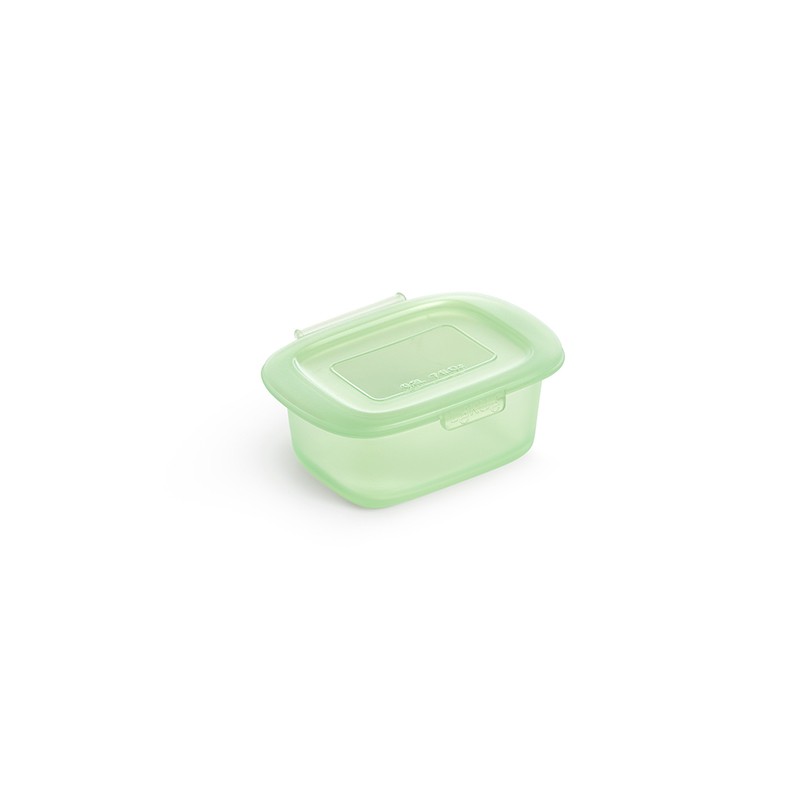 Food storage container REUSE AND REDUCE 200 ml, green, silicone