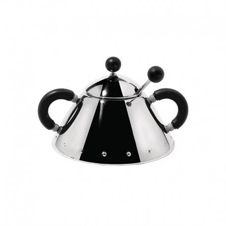 Azucarero y Cucharita Negro - 9097 - Alessi ALESSI ALES9097B
