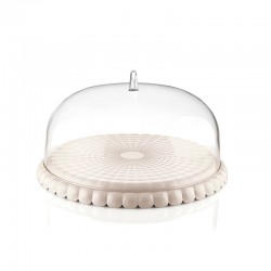 Prato Pequeno para Bolo com Campânula Branco Leite - Tiffany - Guzzini