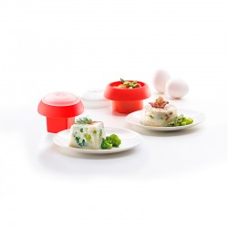 Kit 2 Ovos (Cilindrico e Cúbico) Vermelho - Lekue LEKUE LK3402400S01U008