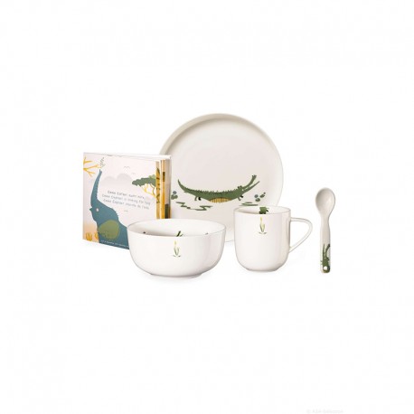 Set of 5 Pcs Tableware Croco Crocodile - Kids - Asa Selection ASA SELECTION ASA38951314