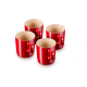 Set of 4 Mugs Stoneware 350ml Metallic Red - Le Creuset LE CREUSET LC69113357370031